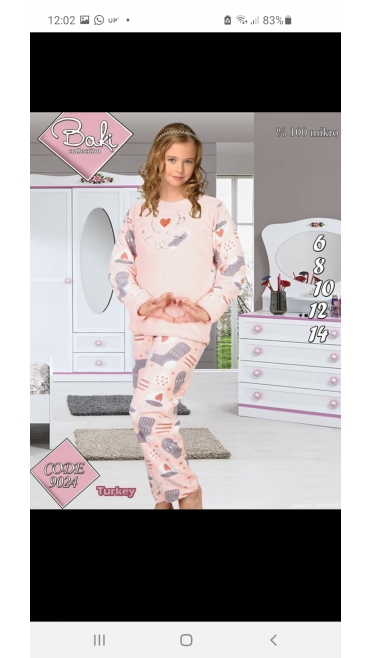 pijama copii cocolino 100% micro 6-14 ani 5/set