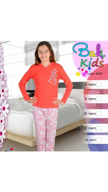 pijama fetite interlok 100% bbc 6-14 ani 5/set