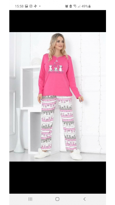 pijama dama interlok baki 100% bbc m-2xl 4/set