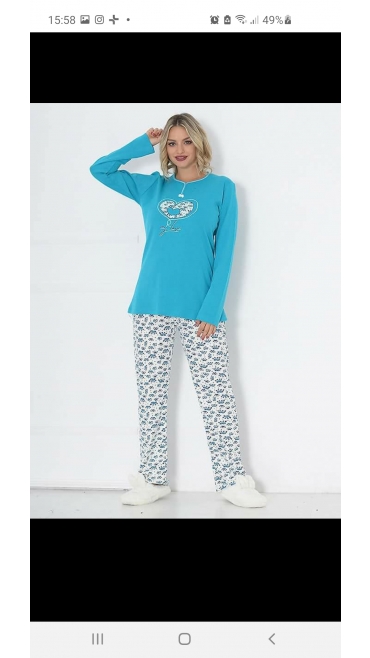 pijama dama interlok baki 100% bbc m-2xl 4/set