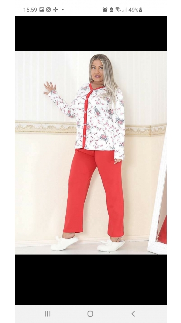 pijama dama interlok baki batal l-3xl 100 %bbc 4/set