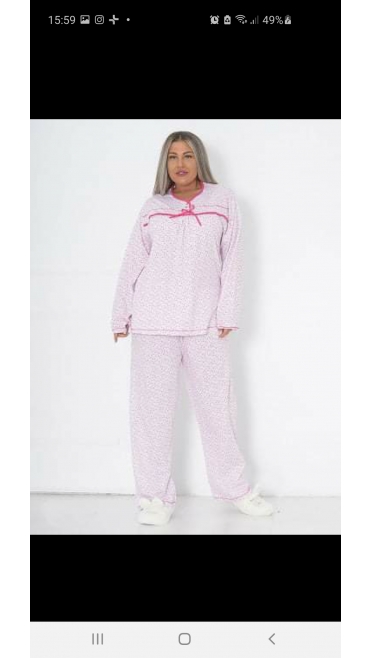 pijama dama baki batal l-2xl 100 %bbc 3/set