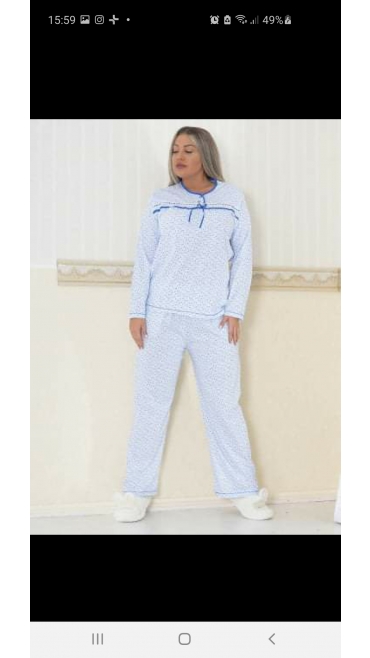 pijama dama baki batal l-2xl 100 %bbc 3/set