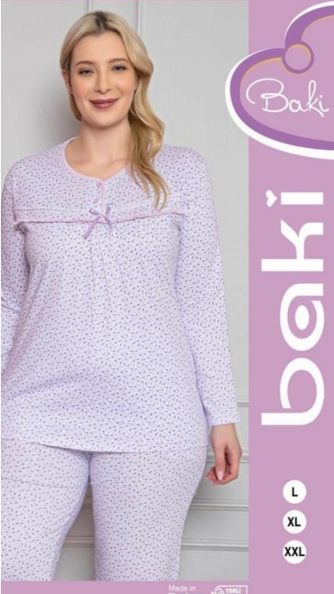 pijama dama baki batal l-2xl 100%bbc 3 /set