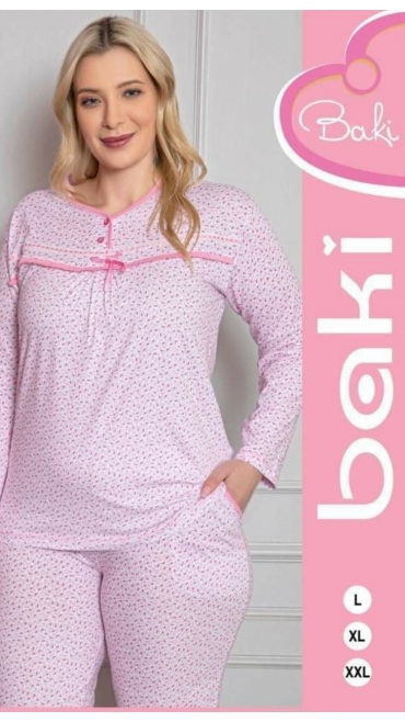 pijama dama baki batal l-2xl 100%bbc 3 /set