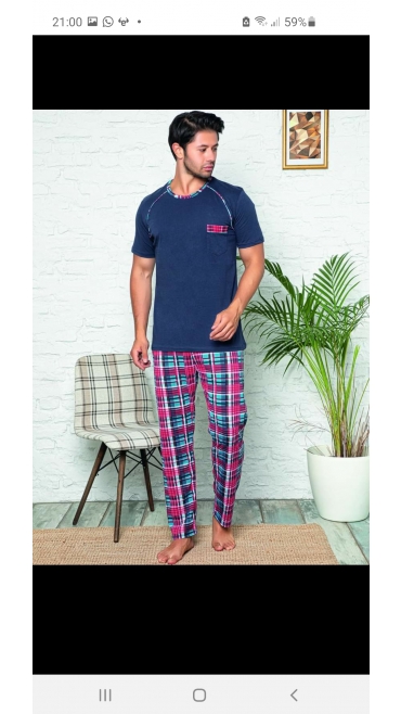 pijama barbati baki 100% bbc s-2xl 5/set