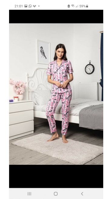 pijama dama baki 100%bbc m-2xl 4/set