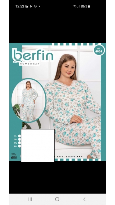 pijama dama berfin batal 100%bbc xl-4xl 4/set