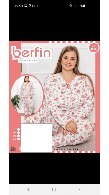 pijama dama berfin batal 100%bbc xl-4xl 4/set