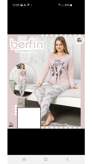 pijama dama berfin 100%bbc s-xl 4/set