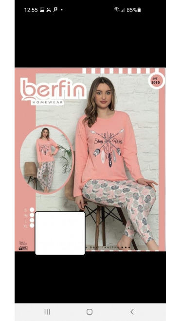 pijama dama berfin 100%bbc s-xl 4/set