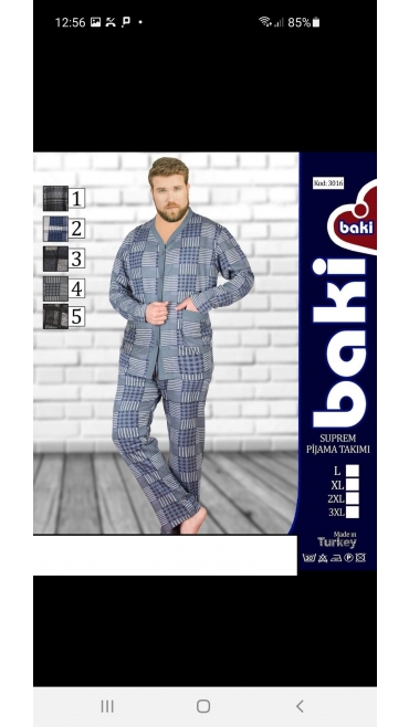 pijama barbati baki batal 100%bbc l-3xl 4/set