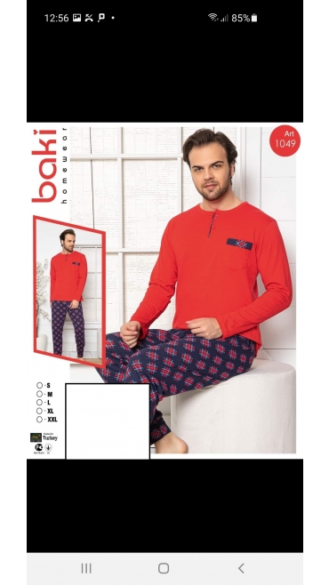 pijama barbati baki 100%bbc s-2xl 5/set