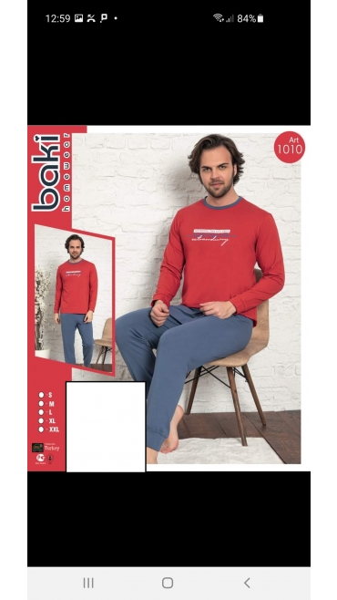 pijama barbati baki 95%bbc, 5%licra s-2xl 5/set