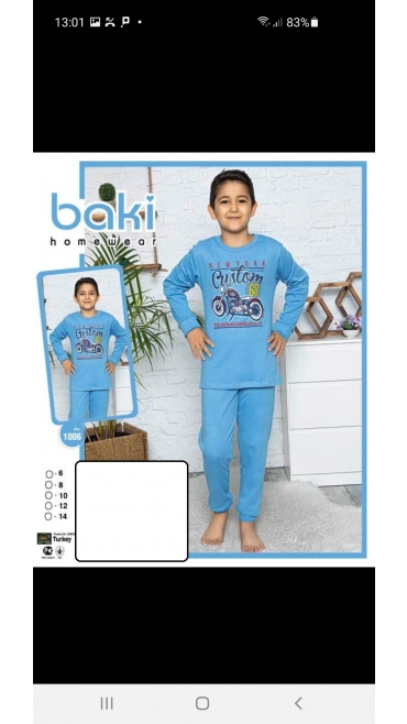 pijama baieti interlok 100%bbc 6-14 ani 5/set