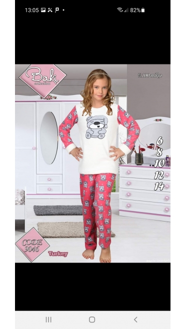 pijama fete cocolino 100%micro 6-14 ani 5/set