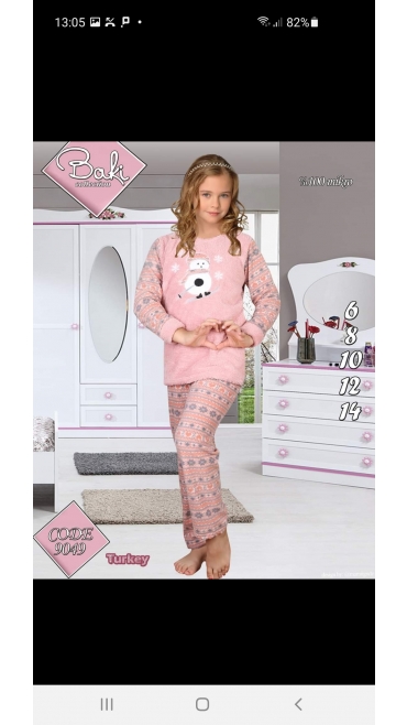 pijama fete cocolino 100%micro 6-14 ani 5/set