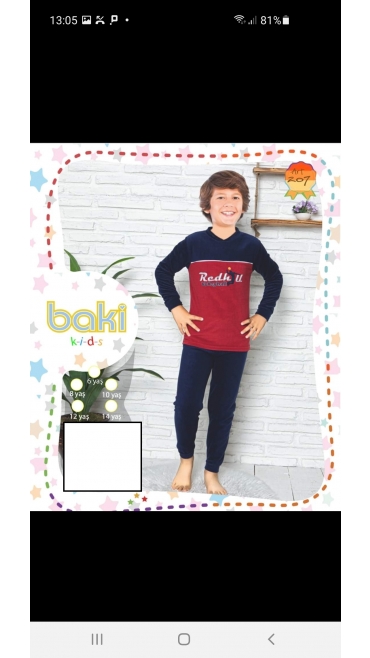 pijama baieti polar 100%micro 6-14 ani 5/set