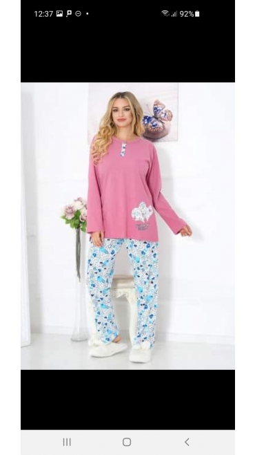 pijama dama baki batal 100%bbc l-3xl 4/set