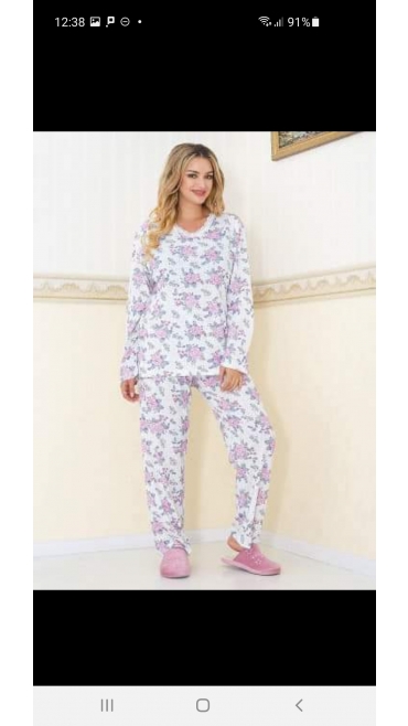 pijama dama baki batal 100%bbc xl-3xl 3/set
