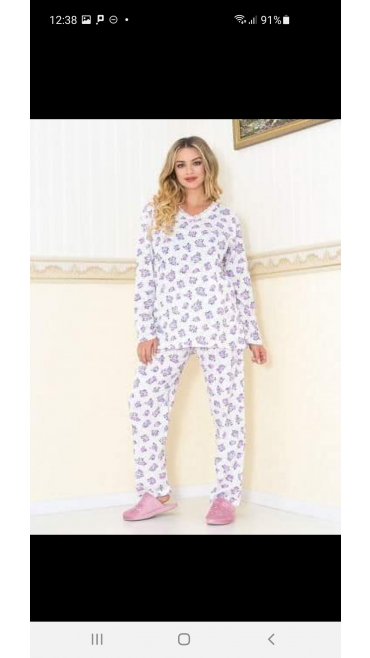 pijama dama baki batal 100%bbc xl-3xl 3/set