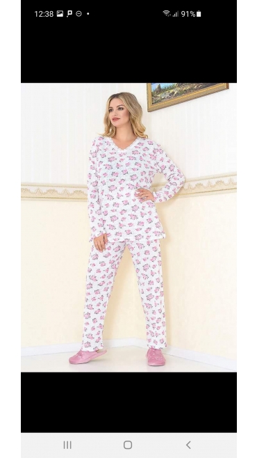 pijama dama baki batal 100%bbc xl-3xl 3/set