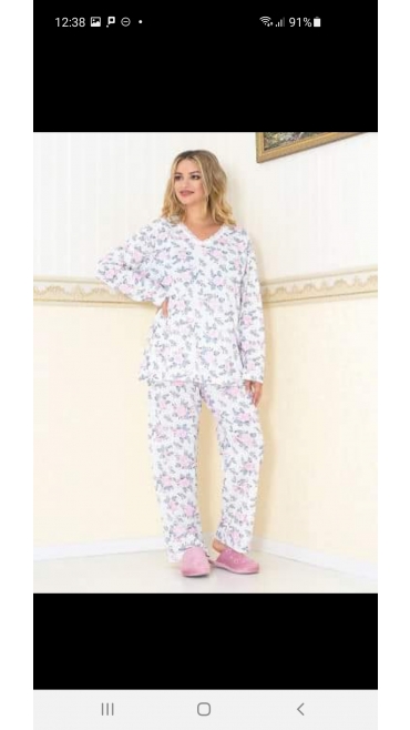 pijama dama baki batal 100%bbc xl-3xl 3/set