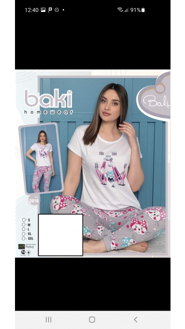 pijama dama baki  100%bbc s-2xl 5/set