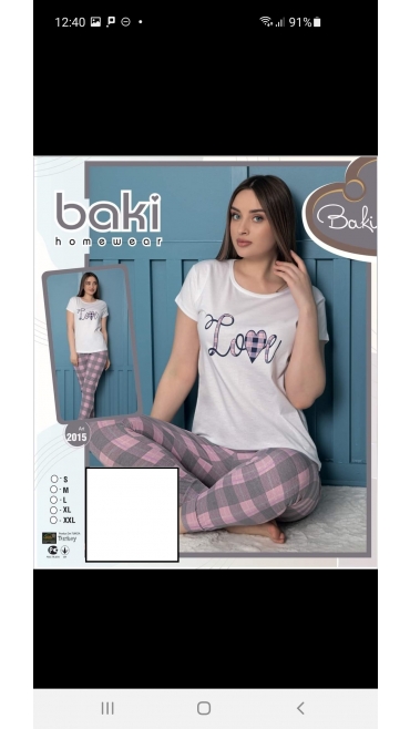 pijama dama baki  100%bbc s-2xl 5/set