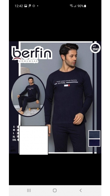 pijama barbati berfin 100%bbc s-2xl 5/set