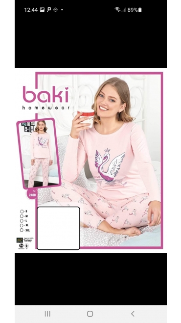 pijama dama baki 100%bbc s-2xl 5/set