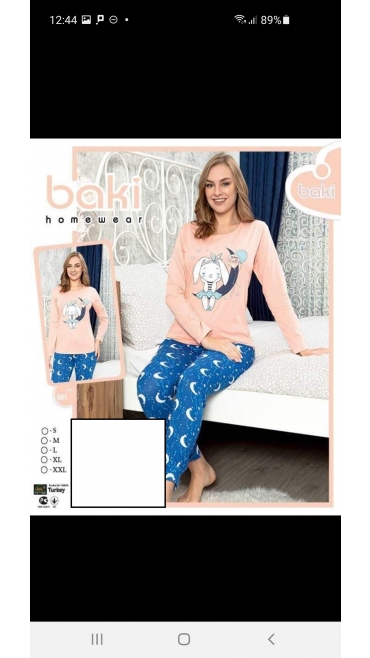 pijama dama baki 100%bbc s-2xl 5/set