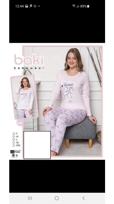 pijama dama baki 100%bbc s-2xl 5/set