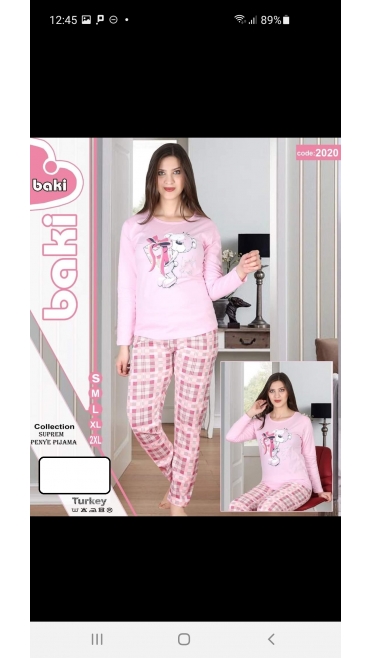 pijama dama baki 100%bbc s-2xl 5/set