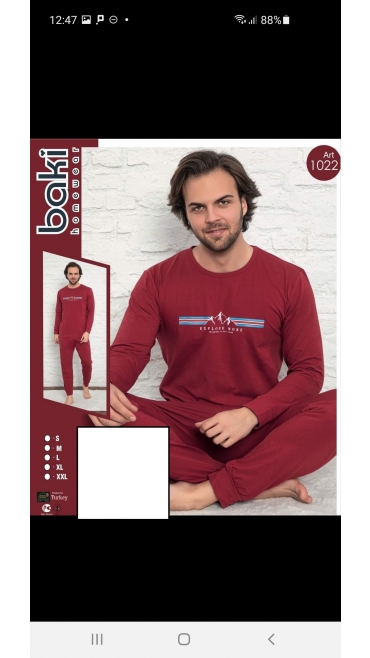 pijama barbati baki licra 95%bbc, 5%licra s-2xl 5/set