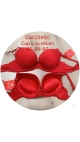 sutien dama rosu cupa c cu silicon 6/set