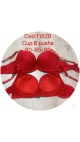 sutien dama rosu cupa b push-up 6/set