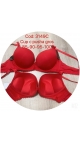 sutien dama rosu cupa c push-up mare 6/set