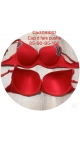 sutien dama rosu cupa d fara push up 6/set