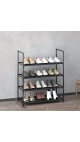Pantofar cu 4 Etajere, Plastic și Metal, 92 x 84 x 30 cm, Engros