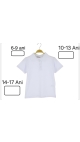 tricou alb copii scoala 6-9 ani 4/set