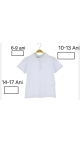 tricou alb copii scoala 10-13 ani 4/set
