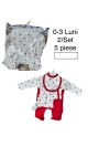 compleu bebe 0-3 luni 5 piese 2/set