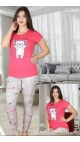 pijama dama Baki S-2xl 100%bumbac 5/set