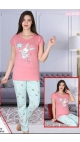 pijama dama Baki S-2xl 100%bumbac 5/set