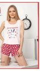 pijama dama baki schort 100% bbc s-xl 4/set
