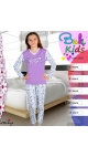 pijama fetite interlok 100% bbc 6-14 ani 5/set