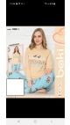 pijama dama baki licra 95%bbc, 5%licra s-2xl 5/set